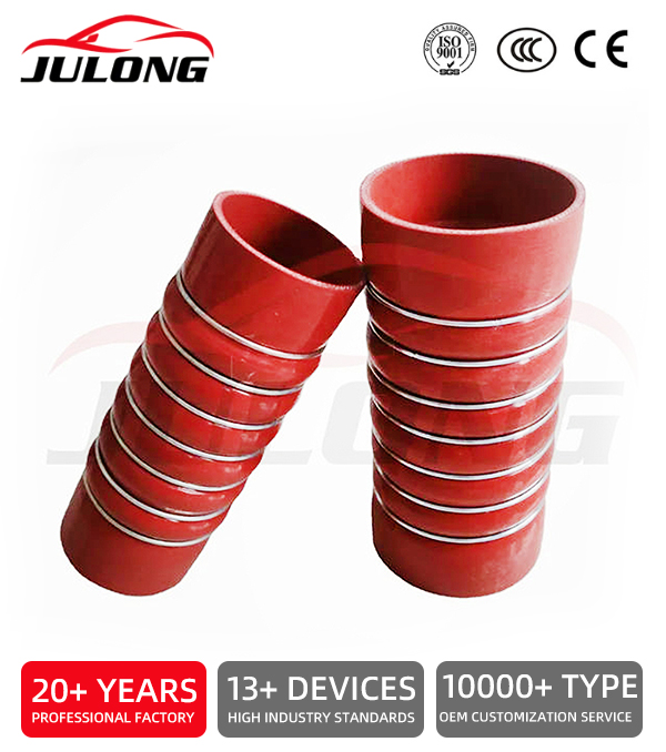 Iveco intercooler radiator silicone hose / red OEM:50405564