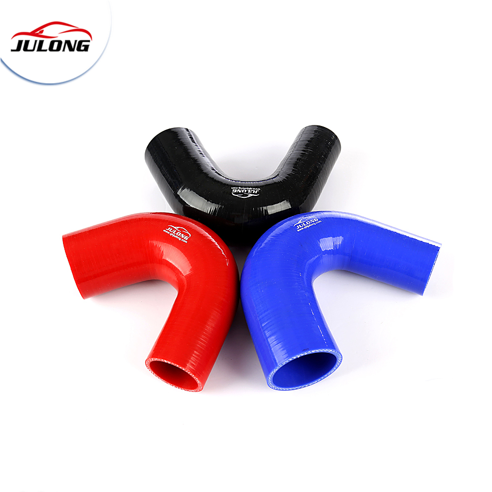 Customized flexible braided car silicone hose universal 135 90 180 degree elbow radiator silicone rubber hose