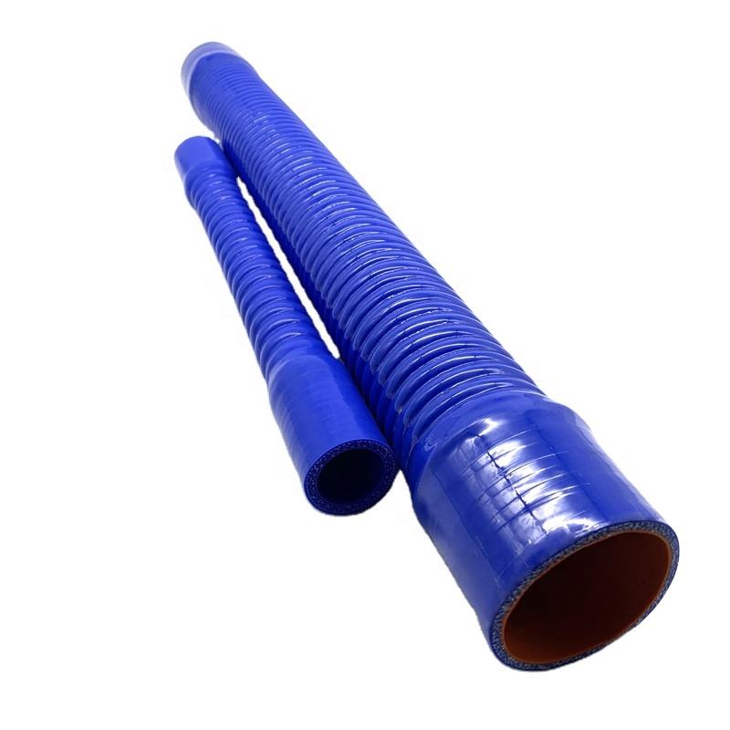 Factory Wholesale Stainless Steel Wire Reinfoerced Corrugated spiral Flexible Silicone Hose